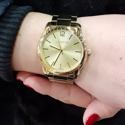 Relógio Lince Feminino Dourado