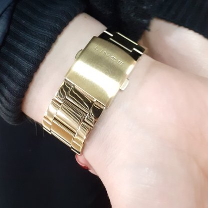 Relógio Lince Feminino Dourado