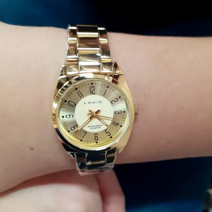 Relógio Lince Feminino Dourado Analógico