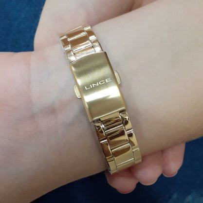 Relógio Lince Feminino Dourado Analógico