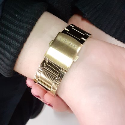 Relógio Lince Feminino Dourado com Números