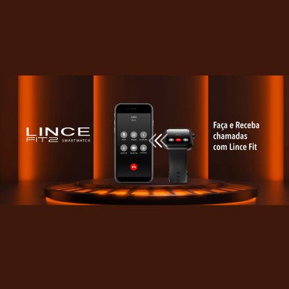 Relógio Lince Fit 2 Smartwatch Faz e Recebe Chamadas