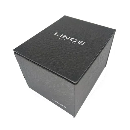 Relógio Lince Masculino Aço Preto e Dourado