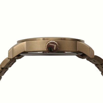 Relógio Lince Masculino Dourado Calendário