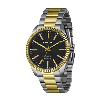 Relógio Lince Masculino Misto Fundo Preto