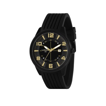 Relógio Lince Masculino Preto Calendário