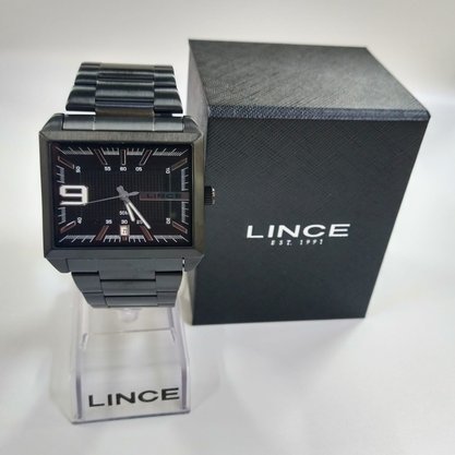 Relógio Lince Masculino Preto com Calendário