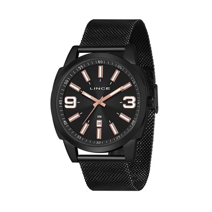 Relógio Lince Masculino Preto com Calendário