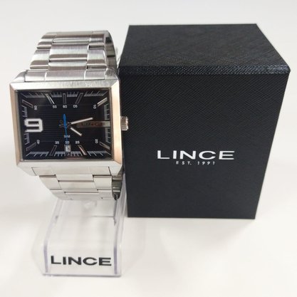 Relógio Lince Masculino Visor Preto com Calendário