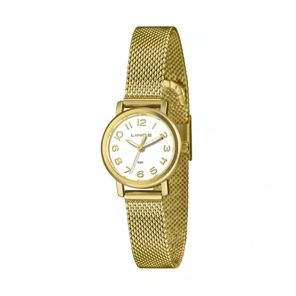 Relógio Lince Mini Feminino Dourado