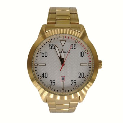 Relógio Mondaine Masculino Dourado com Calendário