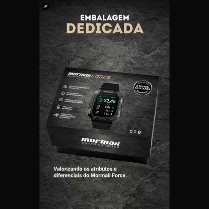 Relógio Mormaii Force Smartwatches Preto