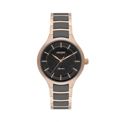 Relógio Orient Ceramic Feminino Rose e Grafite