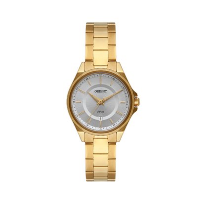 Relógio Orient Feminino Dourado Calendário