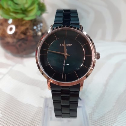 Relógio Orient Feminino Preto Madrepérola