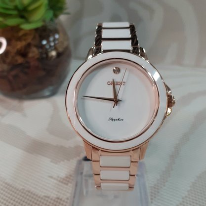 Relógio Orient Feminino Rose e Branco