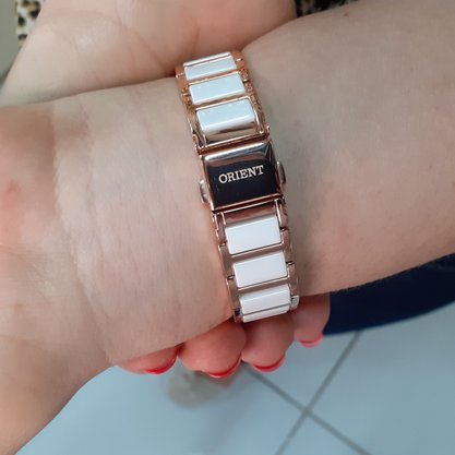 Relógio Orient Feminino Rose e Branco