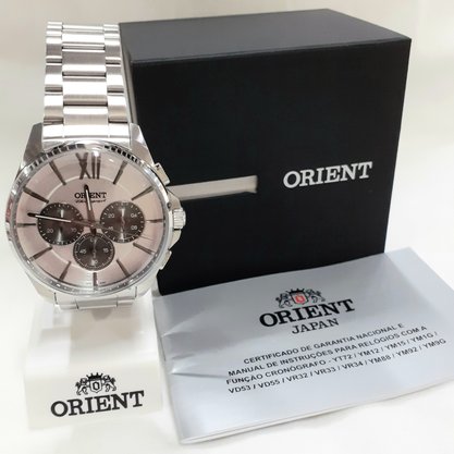 Relógio Orient Masculino Aço Cronógrafo