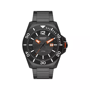 Relógio Orient Masculino Aço Preto Solartech