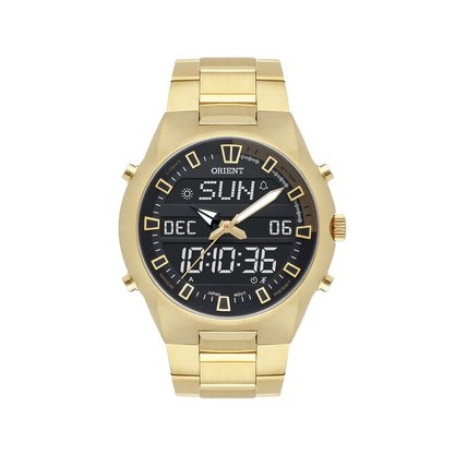 Relógio Orient Masculino Dourado Anadigi