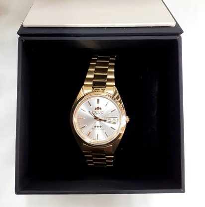 Relógio Orient Masculino Dourado Automático