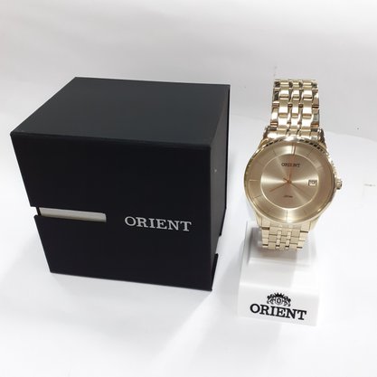 Relógio Orient Masculino Dourado Calendário