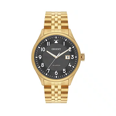 Relógio Orient Masculino Dourado Solartech
