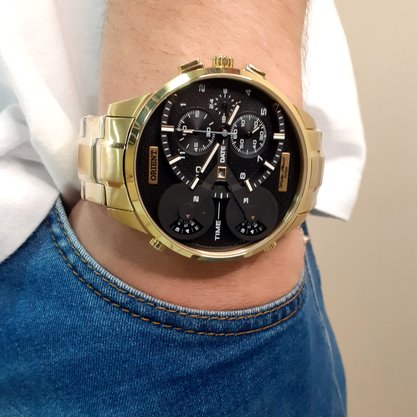 Relógio Orient Masculino Dourado Xl