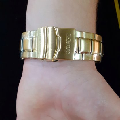 Relógio Orient Masculino Dourado Xl
