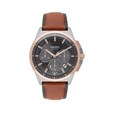 Relógio Orient Masculino Pulseira Couro Solartech