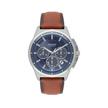 Relógio Orient Masculino Pulseira Couro Solartech