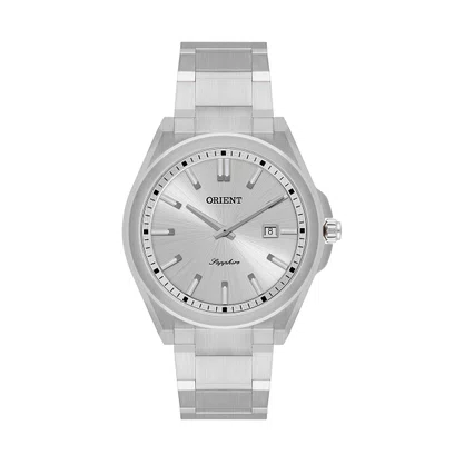 Relógio Orient Masculino Vidro de Safira Prata