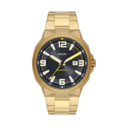 Relógio Orient Solartech Masculino Dourado