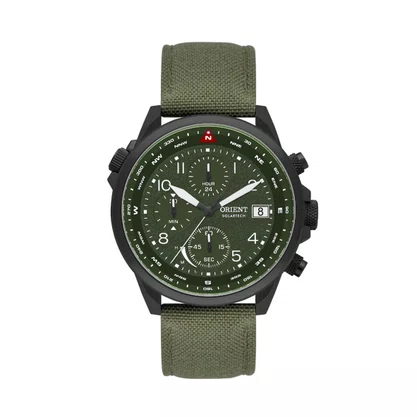 Relógio Orient Solartech Masculino Preto e Verde