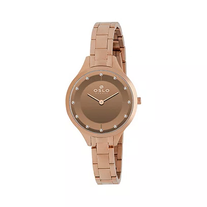 Relógio Oslo Feminino Rose com Pedras