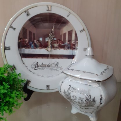 Relógio Santa Ceia Bodas de Prata