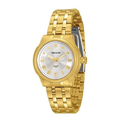 Relógio Seculus Feminino Dourado