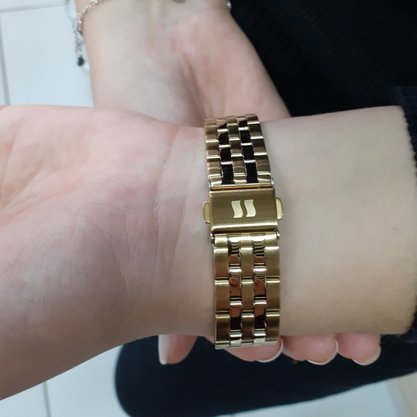 Relógio Seculus Feminino Dourado Long Life