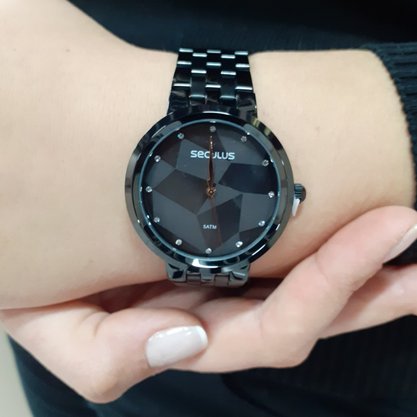 Relógio Seculus Feminino Preto