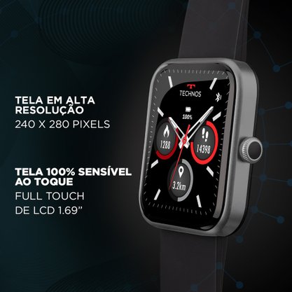 Relógio Technos Connect Smartwatch 2 Pulseiras