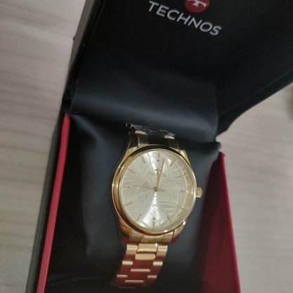 Relógio Technos Dourado Feminino com Pedras