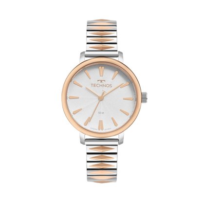 Relógio Technos Feminino Bicolor Pulseira Elástico