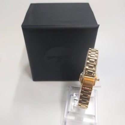 Relógio Technos Feminino Dourado com Pedras