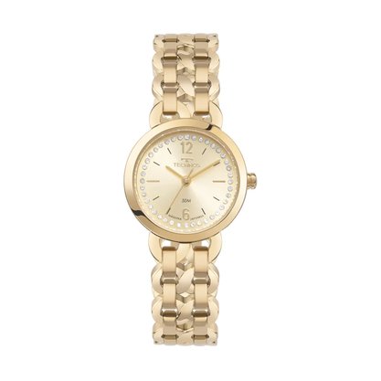 Relógio Technos Feminino Dourado com Pedras