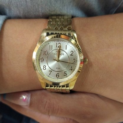 Relógio Technos Feminino Dourado Números