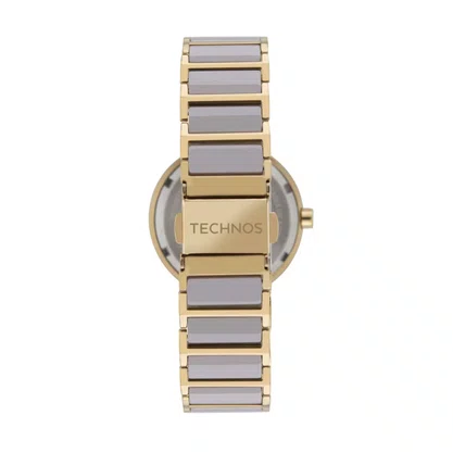 Relógio Technos Feminino em Cerâmica Nude Dourado