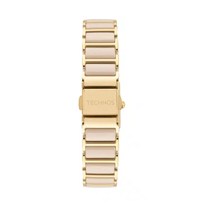 Relógio Technos Feminino em Cerâmica Nude Dourado