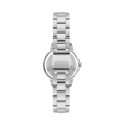 Relógio Technos Feminino Prata Visor Branco