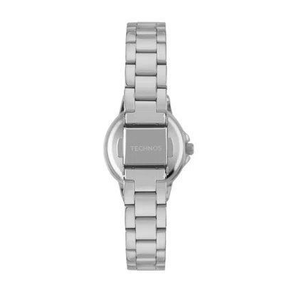 Relógio Technos Feminino Prata Visor Dourado