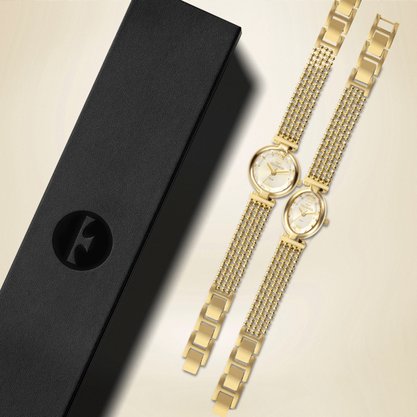 Relógio Technos Feminino Social Dourado
